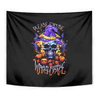 Halloween Skull Tapestry Please Excuse My Resting Witch Face - Wonder Print Shop