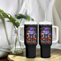 Halloween Skull Tumbler With Handle Please Excuse My Resting Witch Face - Wonder Print Shop