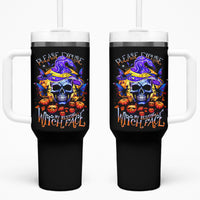 Halloween Skull Tumbler With Handle Please Excuse My Resting Witch Face - Wonder Print Shop