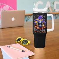 Halloween Skull Tumbler With Handle Please Excuse My Resting Witch Face - Wonder Print Shop