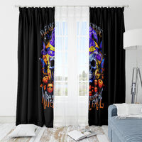 Halloween Skull Window Curtain Please Excuse My Resting Witch Face - Wonder Print Shop