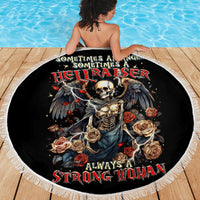 Angel Skull Beach Blanket Sometimes An Angel Sometimes A Hellraiser - Wonder Print Shop