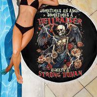 Angel Skull Beach Blanket Sometimes An Angel Sometimes A Hellraiser - Wonder Print Shop