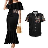 Angel Skull Couples Matching Mermaid Dress and Hawaiian Shirt Sometimes An Angel Sometimes A Hellraiser - Wonder Print Shop