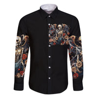 Angel Skull Family Matching Off Shoulder Long Sleeve Dress and Hawaiian Shirt Sometimes An Angel Sometimes A Hellraiser - Wonder Print Shop