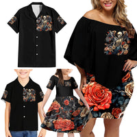 Angel Skull Family Matching Off Shoulder Short Dress and Hawaiian Shirt Sometimes An Angel Sometimes A Hellraiser - Wonder Print Shop