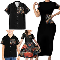 Angel Skull Family Matching Short Sleeve Bodycon Dress and Hawaiian Shirt Sometimes An Angel Sometimes A Hellraiser - Wonder Print Shop