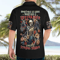Angel Skull Hawaiian Shirt Sometimes An Angel Sometimes A Hellraiser - Wonder Print Shop