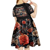 Angel Skull Kid Short Sleeve Dress Sometimes An Angel Sometimes A Hellraiser - Wonder Print Shop
