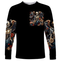 Angel Skull Long Sleeve Shirt Sometimes An Angel Sometimes A Hellraiser - Wonder Print Shop