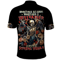 Angel Skull Polo Shirt Sometimes An Angel Sometimes A Hellraiser - Wonder Print Shop