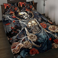 Angel Skull Quilt Bed Set Sometimes An Angel Sometimes A Hellraiser - Wonder Print Shop