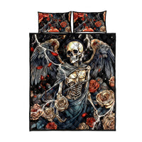 Angel Skull Quilt Bed Set Sometimes An Angel Sometimes A Hellraiser - Wonder Print Shop