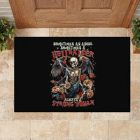 Angel Skull Rubber Doormat Sometimes An Angel Sometimes A Hellraiser - Wonder Print Shop