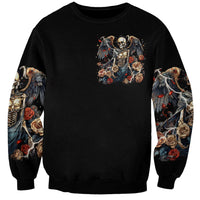 Angel Skull Sweatshirt Sometimes An Angel Sometimes A Hellraiser - Wonder Print Shop