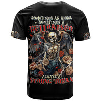 Angel Skull T Shirt Sometimes An Angel Sometimes A Hellraiser - Wonder Print Shop
