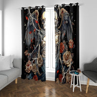 Angel Skull Window Curtain Sometimes An Angel Sometimes A Hellraiser - Wonder Print Shop