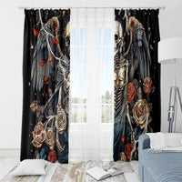 Angel Skull Window Curtain Sometimes An Angel Sometimes A Hellraiser - Wonder Print Shop