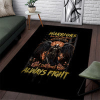Warrior Skull Area Rug Warriors Are The One Who Always Fight - Wonder Print Shop