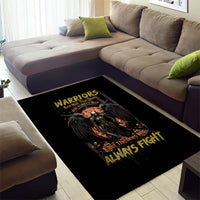 Warrior Skull Area Rug Warriors Are The One Who Always Fight - Wonder Print Shop