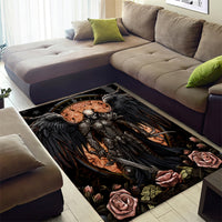 Warrior Skull Area Rug Warriors Are The One Who Always Fight - Wonder Print Shop