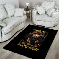 Warrior Skull Area Rug Warriors Are The One Who Always Fight - Wonder Print Shop