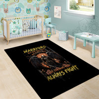 Warrior Skull Area Rug Warriors Are The One Who Always Fight - Wonder Print Shop