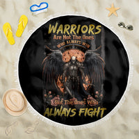 Warrior Skull Beach Blanket Warriors Are The One Who Always Fight - Wonder Print Shop