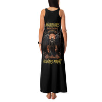 Warrior Skull Family Matching Tank Maxi Dress and Hawaiian Shirt Warriors Are The One Who Always Fight - Wonder Print Shop