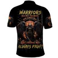 Warrior Skull Polo Shirt Warriors Are The One Who Always Fight - Wonder Print Shop