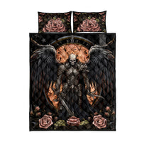 Warrior Skull Quilt Bed Set Warriors Are The One Who Always Fight - Wonder Print Shop