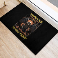 Warrior Skull Rubber Doormat Warriors Are The One Who Always Fight - Wonder Print Shop