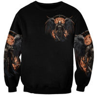 Warrior Skull Sweatshirt Warriors Are The One Who Always Fight - Wonder Print Shop