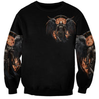 Warrior Skull Sweatshirt Warriors Are The One Who Always Fight - Wonder Print Shop