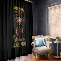 Warrior Skull Window Curtain Warriors Are The One Who Always Fight - Wonder Print Shop
