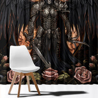 Warrior Skull Window Curtain Warriors Are The One Who Always Fight - Wonder Print Shop