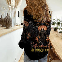 Warrior Skull Women Casual Shirt Warriors Are The One Who Always Fight - Wonder Print Shop