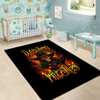 Witch Skull Area Rug Witches With Hitches - Wonder Print Shop