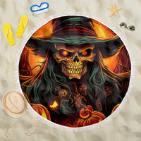 Witch Skull Beach Blanket Witches With Hitches - Wonder Print Shop