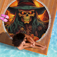 Witch Skull Beach Blanket Witches With Hitches - Wonder Print Shop