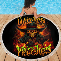 Witch Skull Beach Blanket Witches With Hitches - Wonder Print Shop