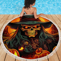 Witch Skull Beach Blanket Witches With Hitches - Wonder Print Shop