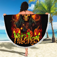 Witch Skull Beach Blanket Witches With Hitches - Wonder Print Shop