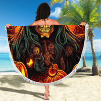 Witch Skull Beach Blanket Witches With Hitches - Wonder Print Shop