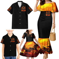 Witch Skull Family Matching Mermaid Dress and Hawaiian Shirt Witches With Hitches - Wonder Print Shop
