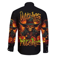 Witch Skull Family Matching Short Sleeve Bodycon Dress and Hawaiian Shirt Witches With Hitches - Wonder Print Shop