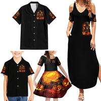 Witch Skull Family Matching Summer Maxi Dress and Hawaiian Shirt Witches With Hitches - Wonder Print Shop