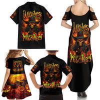Witch Skull Family Matching Summer Maxi Dress and Hawaiian Shirt Witches With Hitches - Wonder Print Shop