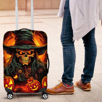 Witch Skull Luggage Cover Witches With Hitches - Wonder Print Shop