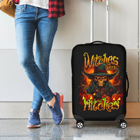 Witch Skull Luggage Cover Witches With Hitches - Wonder Print Shop